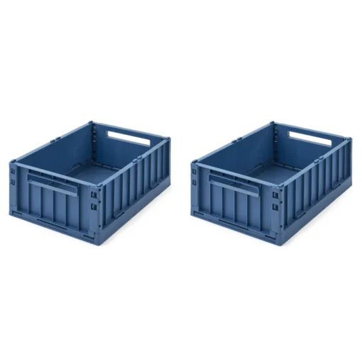 LIEWOOD Aufbewahrungsbox Weston M Indigo blue 2er-Set