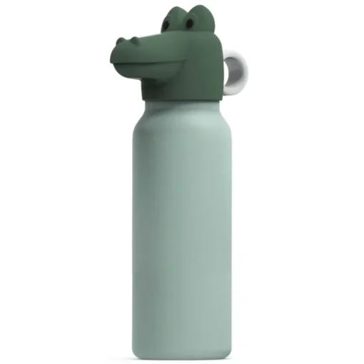 LIEWOOD Isolierflasche Falk mit Deckel Crocodile 350 ml Peppermint / Garden green