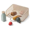 LIEWOOD Lebensmittel aus Holz mit Einkaufskorb Florin Sandy multi mix