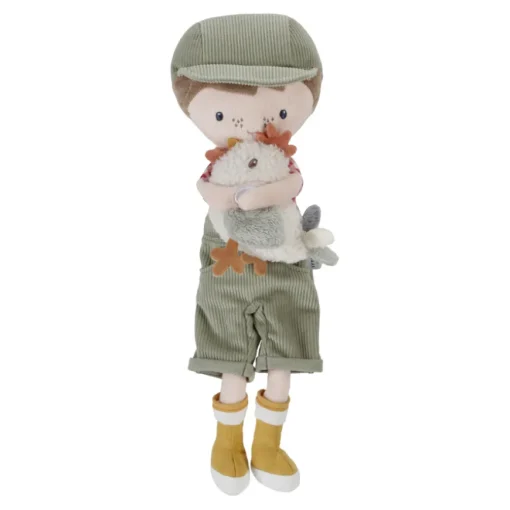 Little Dutch Kuschelpuppe Farmer Jim mit Huhn 35cm
