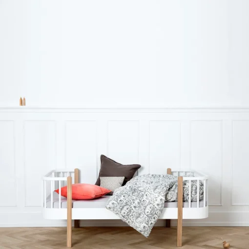 Oliver Furniture Junior- und Kinderbett Wood Original weiu00df mit Eiche