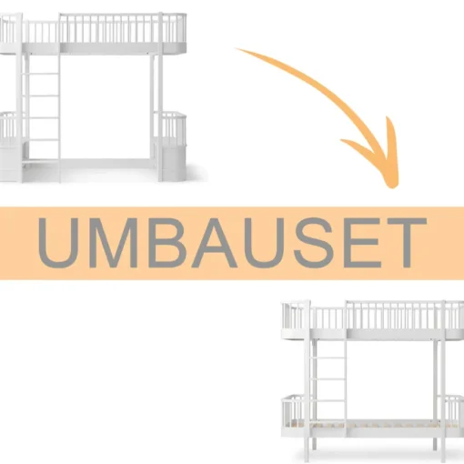 Oliver Furniture Umbauset Wood Original Hochbett zum Etagenbett weiu00df