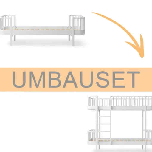 Oliver Furniture Umbauset Wood Original Einzelbett/Juniorbett zum Etagenbett weiu00df