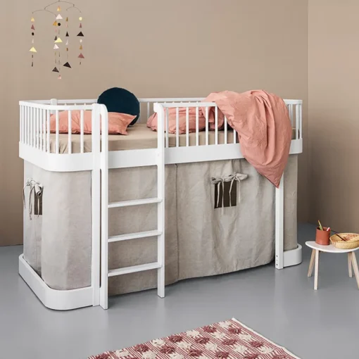 Oliver Furniture Vorhang fu00fcr halbhohes Hochbett Wood Original Natur 138 cm