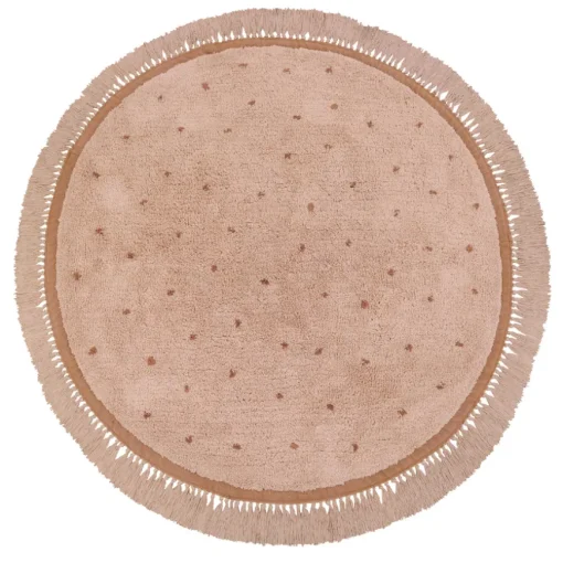 Tapis Petit Teppich Juul dot Pink 130x130