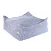 Wigiwama Pouf Ottoman Blueberry Blue Square Cord